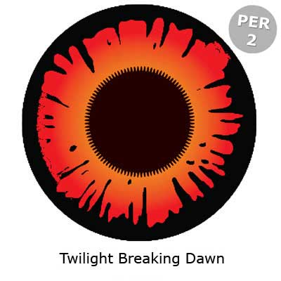MesmerEyez - Twilight Breaking Dawn Halloween farbige Kontaktlinsen - Rot/Schwarz